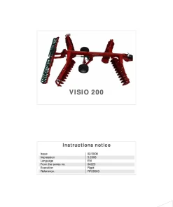 Kverneland VISIO 200 Disc Harrows 2008 Operation Maintenance Manual PDF download