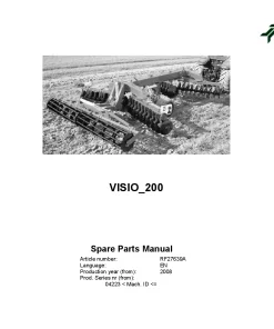 Kverneland VISIO 200 Disc Harrows 2008 Parts Manual Catalog Pdf Download