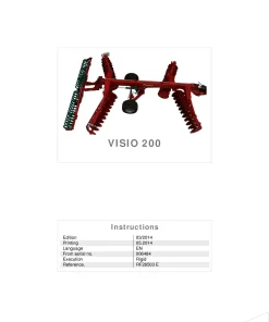 Kverneland VISIO 200 Disc Harrows 2014 Operation Maintenance Manual PDF download