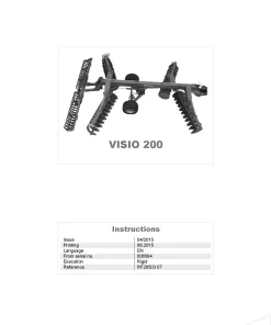 Kverneland VISIO 200 Disc Harrows 2015 Operation Maintenance Manual PDF download