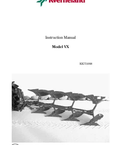 Kverneland VX Ploughs -Reversible- Mounted 2005 Operation Maintenance Manual PDF download