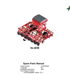 Kverneland ts-drill Seeding combination Integrated 2021 Parts Manual Catalog Pdf Download