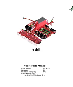 Kverneland u-drill Seeding combination Integrated 2013 Parts Manual Catalog Pdf Download