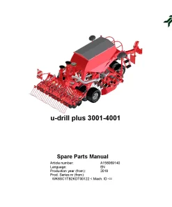 Kverneland u-drill plus 3001-4001 Seeding combination Integrated 2019 Parts Manual Catalog Pdf Download