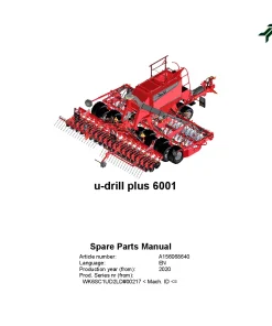 Kverneland u-drill plus 6001 Seeding combination Integrated 2020 Parts Manual Catalog Pdf Download