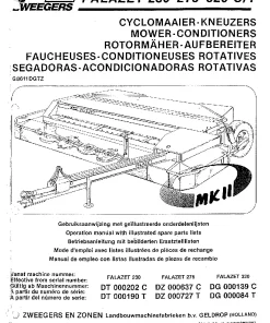 PZ Greenland FALAZET 230-275-320 C-T CycloMower Parts Manual Catalog PDF Download