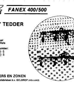 PZ Zweegers FANEX 400 500 Rotary Tedder 1983_KV0000296 Operation Maintenance and Parts Manual PDF download