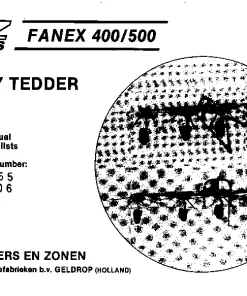 PZ Zweegers Fanex 400 500 Rotary Tedder 1983_GV0000106 Operation Maintenance and Parts Manual PDF download