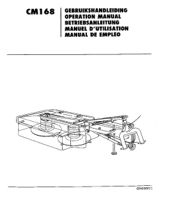 PZ Zweegers Greenland CM 168 Mower Conditioner 1994 Operation Maintenance and Parts Manual PDF download