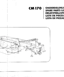 PZ Zweegers Greenland CM 170 Mower Conditioner 1992 Parts Manual Catalog PDF Download