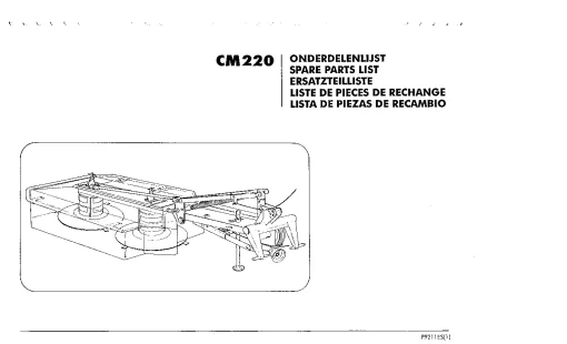 PZ Zweegers Greenland CM 220 Mower Conditioner 1992-1994 Parts Manual Catalog PDF Download