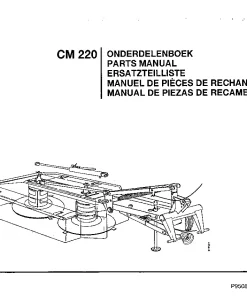 PZ Zweegers Greenland CM 220 Mower Conditioner 1995 Parts Manual Catalog PDF Download