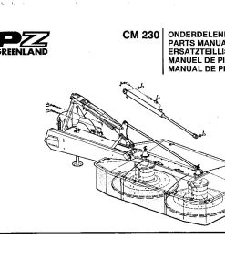 PZ Zweegers Greenland CM 230 Mower Conditioner 1996-1997 Parts Manual Catalog PDF Download