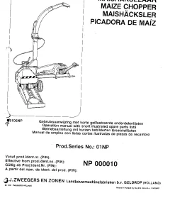 PZ Zweegers Greenland MH 90S Maize choppers 1996 Parts Manual Catalog PDF Download