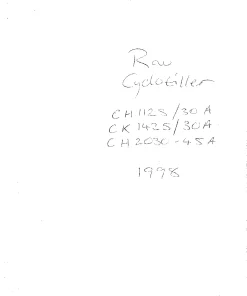 RAU Cyclotiller CH1125-30A CK1425-30A CH2030-45A Power harrows 1998 Parts Manual Catalog PDF Download