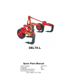 RAU DELTA L Subsoilers 2000 Parts Manual Catalog PDF Download
