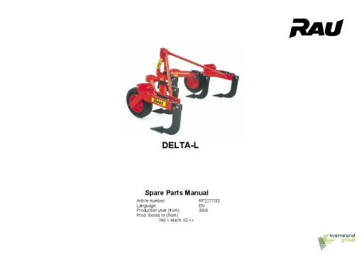 RAU DELTA L Subsoilers 2006 Parts Manual Catalog PDF Download