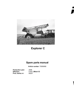 RAU Explorer C Sprayers Trailed 2008 Parts Manual Catalog PDF Download