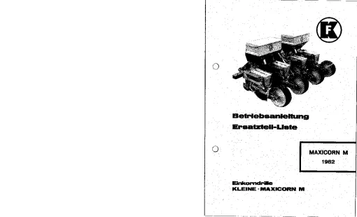 RAU Kleine Maxicorn M 1982 Old Mode Parts Manual Catalog PDF Download