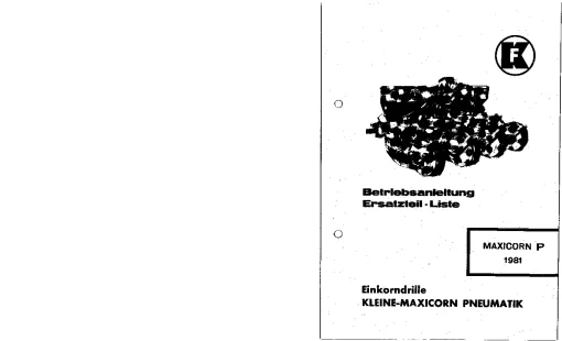 RAU Kleine Maxicorn P 1981Old Mode Parts Manual Catalog PDF Download