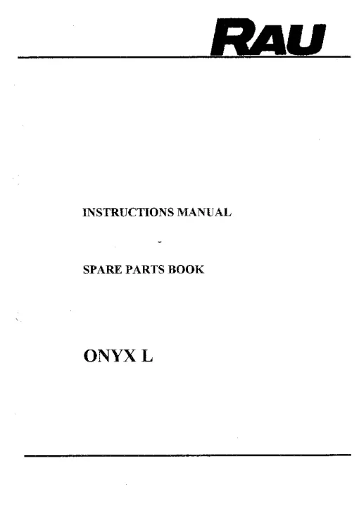 RAU ONYX L Disc Harrows Offset V-type Operation Maintenance and Parts Manual PDF download