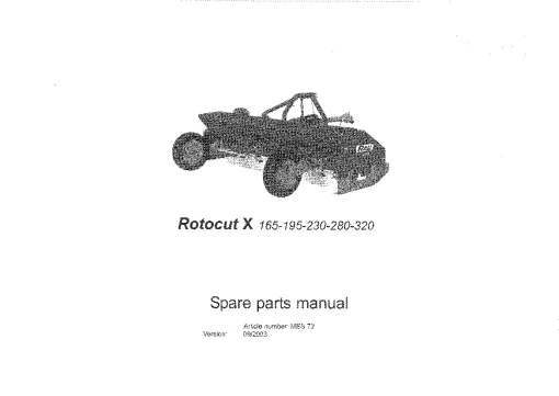 RAU Rotocut X- 165 195 230 280 320 Choppers Parts Manual Catalog PDF Download