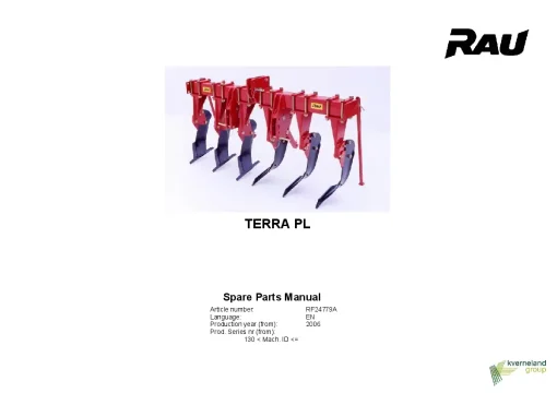 RAU TERRA PL Subsoilers 2006 Parts Manual Catalog PDF Download