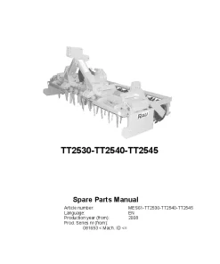 RAU TT2530 TT2540 TT2545 Power Harrows 2008 Parts Manual Catalog PDF Download