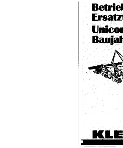 RAU Unicorn 3 Kleine Precision drills Mechanical 1990 Operation Maintenance and Parts Manual PDF download