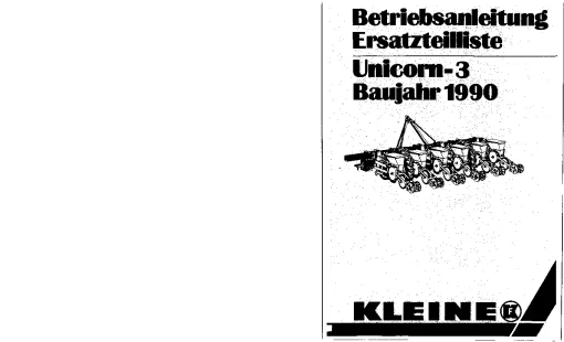 RAU Unicorn 3 Kleine Precision drills Mechanical 1990 Operation Maintenance and Parts Manual PDF download