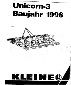 RAU Unicorn 3 Kleine Precision drills Mechanical 1996 Operation Maintenance and Parts Manual PDF download