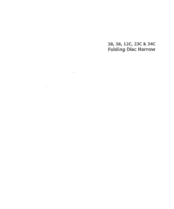 Simba 2B 3B 12C 23C &34C Folding Disc Harrow Operation Maintenance and Parts Manual PDF download