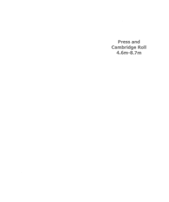 Simba 4.6m-8.7m Press and Cambridge Roll Operation Maintenance and Parts Manual PDF download