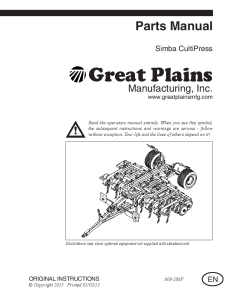 Simba Cultipress 608-206P Parts Manual Catalog Pdf Download
