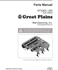 Simba DTX Great Plains 300 350 Auto Reset year 2017 Parts Manual Catalog Pdf Download