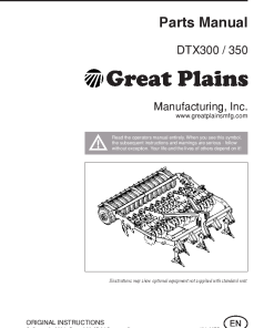 Simba DTX Great Plains 300 350 year 2016 Parts Manual Catalog Pdf Download