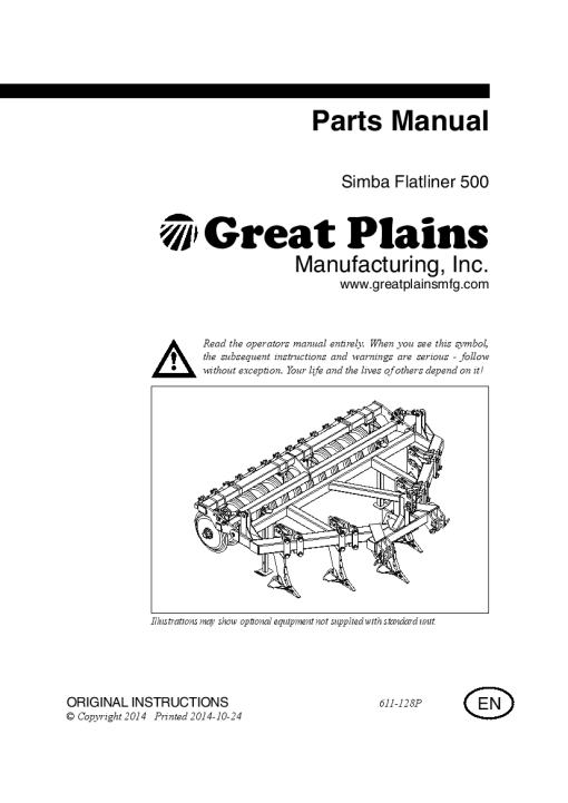 Simba Flatliner 500 2014 Parts Manual Catalog Pdf Download