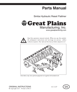 Simba Flatliner Hyd Reset Parts Manual Catalog Pdf Download