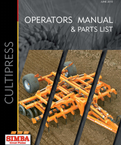 Simba Great Plains CultiPress P17361D 2010 Operation Maintenance and Parts Manual PDF download