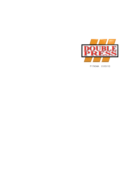 Simba Great Plains P17434A Double Press 2010 Operation Maintenance and Parts Manual PDF download