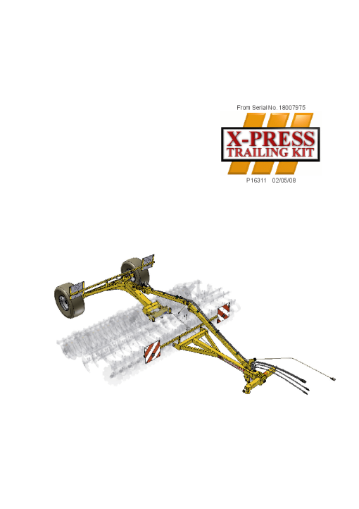 Simba Great Plains X-Press 3PL Trailing Kit Disc Harrow Compact 2008 Operation Maintenance and Parts Manual PDF download