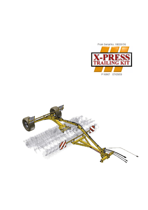 Simba Great Plains X-Press 3PL Trailing Kit Disc Harrow Compact 2009 Operation Maintenance and Parts Manual PDF download