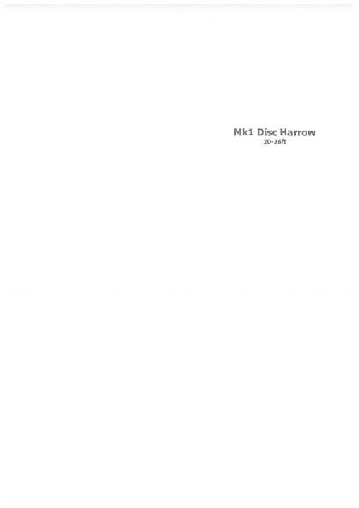 Simba MK1 Disc Harrow 20-26ft Series1 Operation Maintenance and Parts Manual PDF download