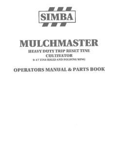 Simba Mulchmaster Operation Maintenance and Parts Manual PDF download