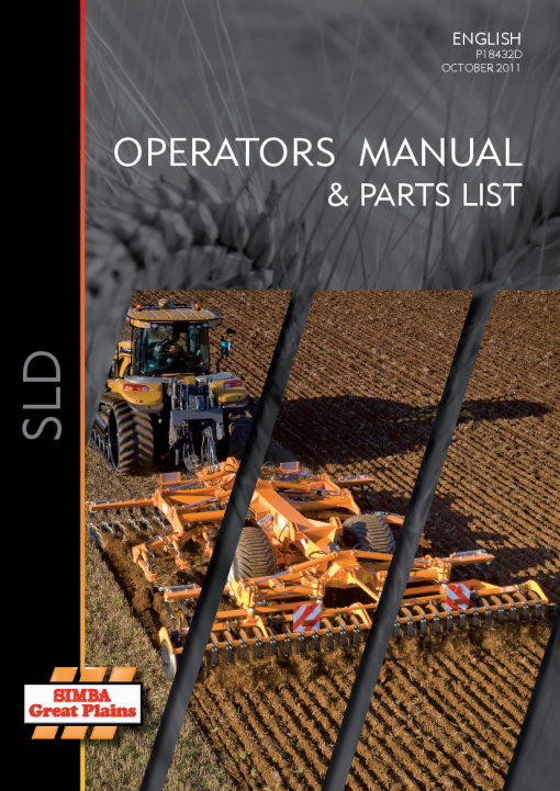 Simba P18432D -SLD year 2011 Operation Maintenance and Parts Manual PDF download
