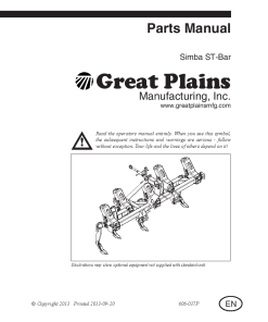 Simba ST Bar 606-037P year 2013 Parts Manual Catalog Pdf Download