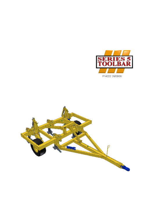 Simba Toolbar S5 P1422 year 2006 Operation Maintenance and Parts Manual PDF download