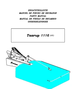 Taarup 1116 -GT Drum Mower 2002_28GT01 Parts Manual Catalog Pdf Download