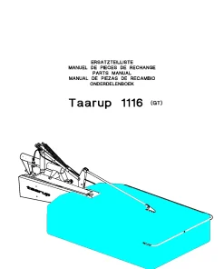 Taarup 1116 -GT Drum Mower 2002_31GT01 Parts Manual Catalog Pdf Download