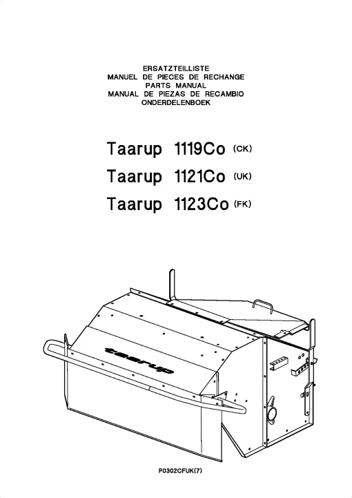 Taarup 1119 1121 1123 -Co Mower Drum 2003_15CK01 15UK01 10FK01 Parts Manual Catalog Pdf Download